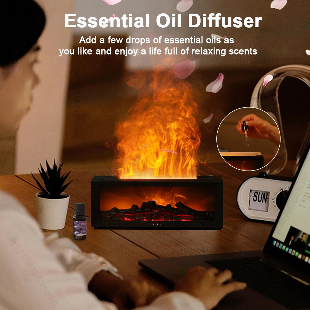 Fireplace-style humidifier