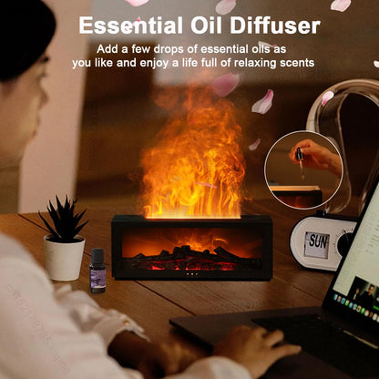Fireplace-style humidifier