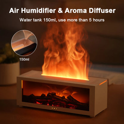Fireplace-style humidifier